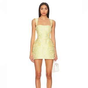 Amanda Uprichard Bethany Romper in Yellow. SIZE S